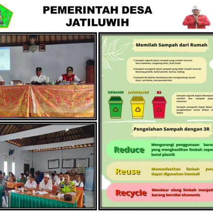 RAPAT PEMBAHASAN DRAF PERDES PENGELOLAAN SAMPAH BERBASIS SUMBER DESA JATILUWIH